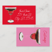 Big Red Margarita Cocktail Drink Thunder_Cove Visitekaartje (Voorkant / Achterkant)