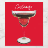 Big Red Margarita Cocktail Drink Thunder_Cove Wijn Etiket (Enkel label)