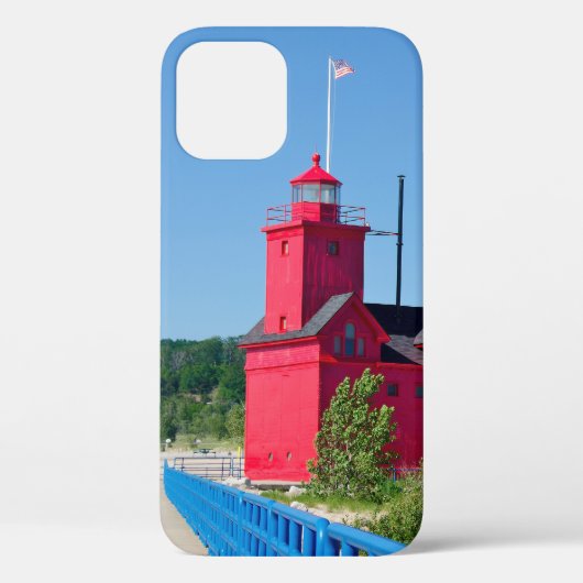 Big Red Michigan Lighthouse Case-Mate iPhone Case (Achterkant)