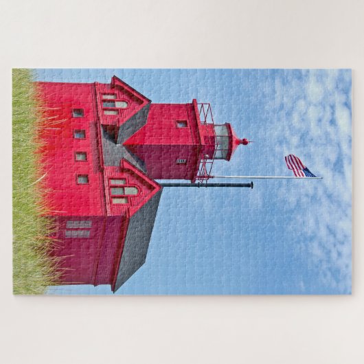Big Red Michigan Lighthouse Legpuzzel (Horizontaal)