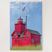 Big Red Michigan Lighthouse Legpuzzel (Verticaal)