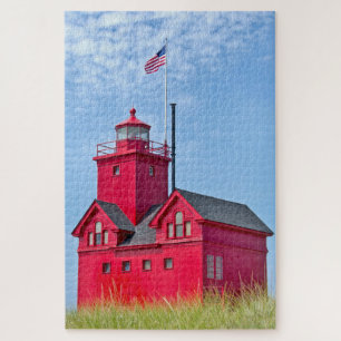 Big Red Michigan Lighthouse Legpuzzel