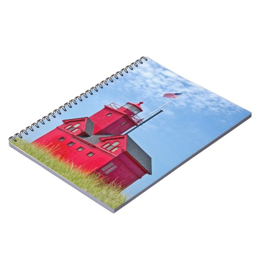 Big Red Michigan Lighthouse Notitieboek (Linkerzijde)