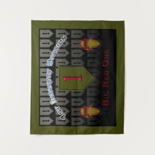 "Big Red One" 1e Infanteriedivisie Wandkleed (Voorkant)