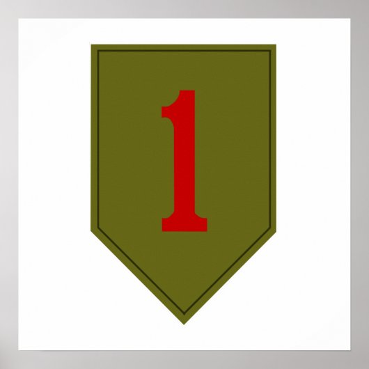 Big Red One, 1st ID-patch Poster (Voorkant)