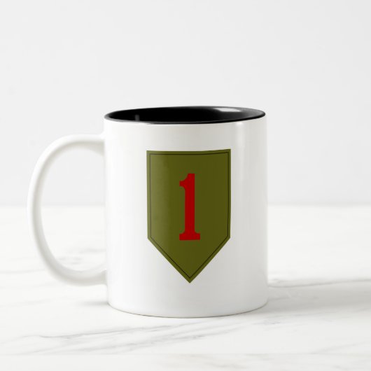 Big Red One, 1st ID-patch Tweekleurige Koffiemok (Links)