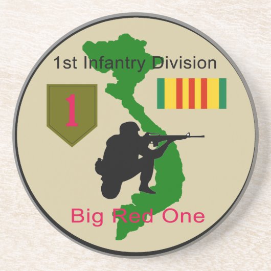 Big Red One Vietnam Vet Patch Onderzetter (Voorkant)