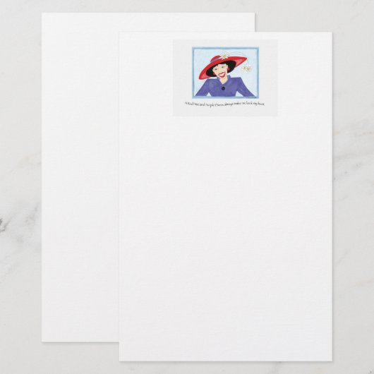 Big Red Pet Stationery Briefpapier (Voorkant / Achterkant)