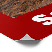 Big Red Photo Save Our Wildlife Poster (Hoek)