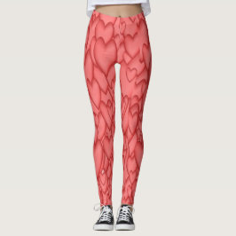 Big RED & PINK Hearts! JONGE PANTS Complimenteren  Leggings