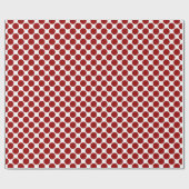 Big Red Polka Dot patroon Cadeaupapier (Vlak)