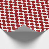 Big Red Polka Dot patroon Cadeaupapier (Hoek)