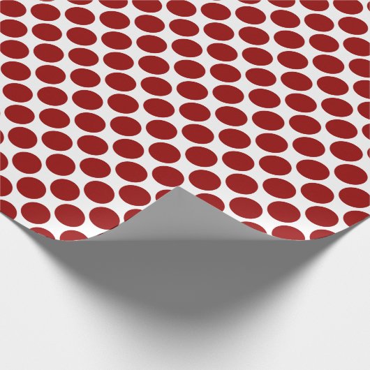 Big Red Polka Dot patroon Cadeaupapier (Hoek)