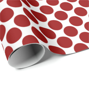 Big Red Polka Dot patroon Cadeaupapier