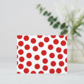 Big Red Polka Dots op  achtergrond Briefkaart (Staand voorkant)