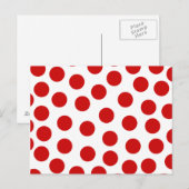 Big Red Polka Dots op  achtergrond Briefkaart (Voorkant / Achterkant)