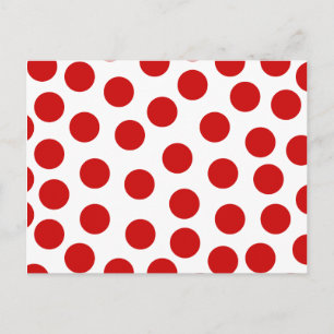 Big Red Polka Dots op  achtergrond Briefkaart