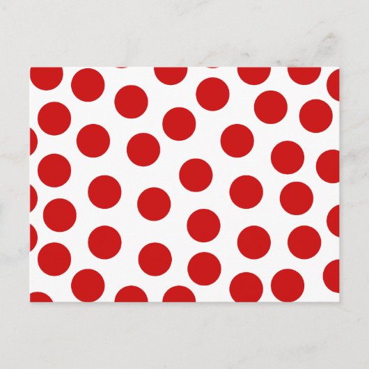 Big Red Polka Dots op  achtergrond Briefkaart (Voorkant)