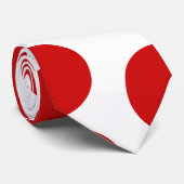 Big Red Polka Dots op achtergrond Stropdas (Opgerold)