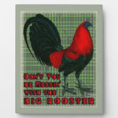 Big Red Rooster Fotoplaat (Voorkant)