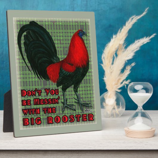 Big Red Rooster Fotoplaat (Zijkant)