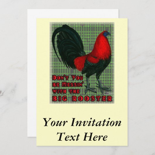 Big Red Rooster Kaart (Voorkant / Achterkant)