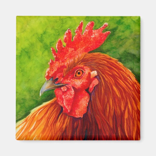 Big Red - Rooster Magneted R Magneet (Voorkant)