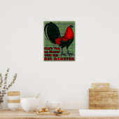 Big Red Rooster Poster (Keuken)