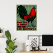 Big Red Rooster Poster (Thuiskantoor)