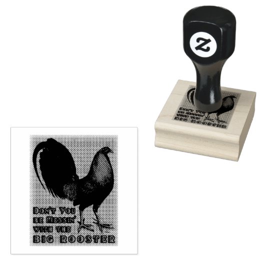 Big Red Rooster Rubberstempel (Gestempeld)