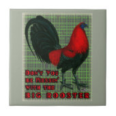 Big Red Rooster Tegeltje (Voorkant)