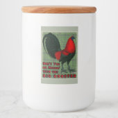 Big Red Rooster Voedselcontainer Etiket (Voorkant)