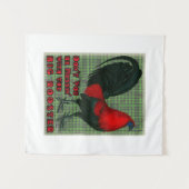 Big Red Rooster Wandkleed (Voorkant (horizontaal))