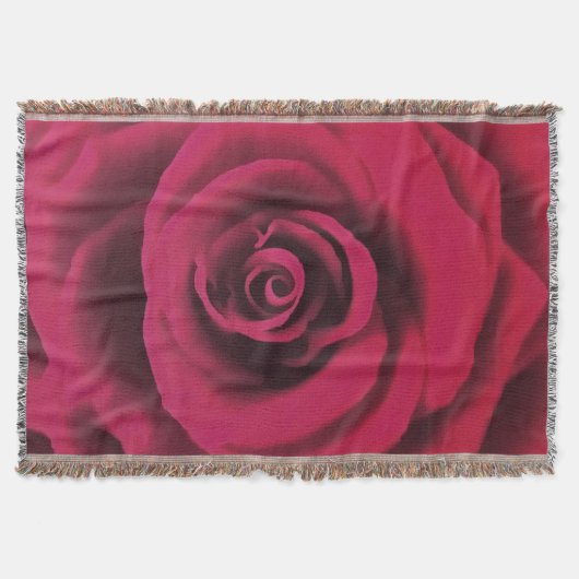 Big Red Rose Deken (Voorkant)