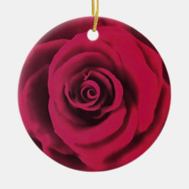 Big Red Rose Keramisch Ornament