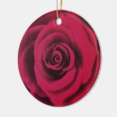 Big Red Rose Keramisch Ornament (Links)