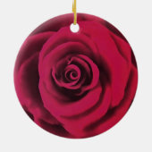 Big Red Rose Keramisch Ornament (Achterkant)