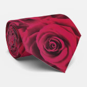 Big Red Rose Stropdas (Opgerold)