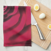 Big Red Rose Theedoek (Quarter Fold)