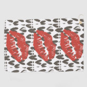 Big Red Smooch Golf Towel Golfhanddoek (Horizontaal)