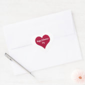 Big red textured hart Happy Valentines day Hart Sticker (Envelop)