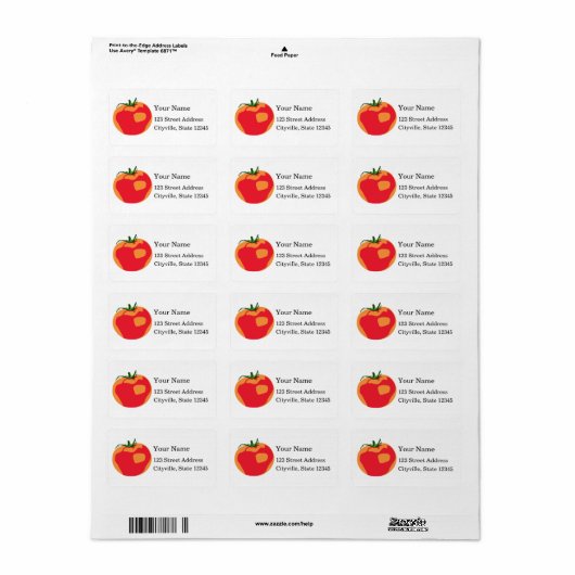 Big Red Tomato Etiket (Full Sheet)