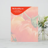 Big Red Tomato gepersonaliseerde voedselliefhebber Custom Briefhoofd (Staand voorkant)