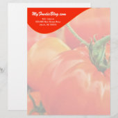 Big Red Tomato gepersonaliseerde voedselliefhebber Custom Briefhoofd (Voorkant / Achterkant)