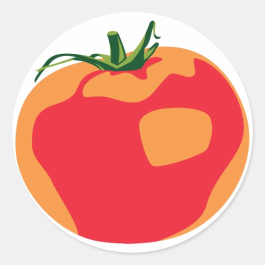 Big Red Tomato Ronde Sticker (Voorkant)