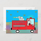 Big Red Truck Briefkaart (Voorkant / Achterkant)