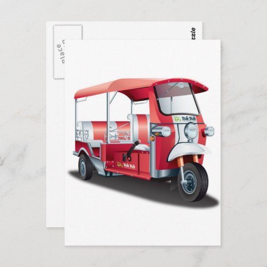 Big Red Tuk Tuk! Briefkaart (Voorkant / Achterkant)