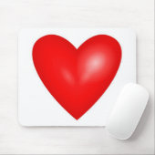 Big Red Valentijn Heart Muismat (Met muis)