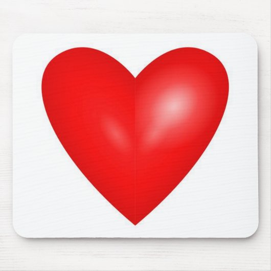 Big Red Valentijn Heart Muismat (Voorkant)