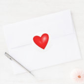 Big Red Valentijn Heart Ronde Sticker (Envelop)